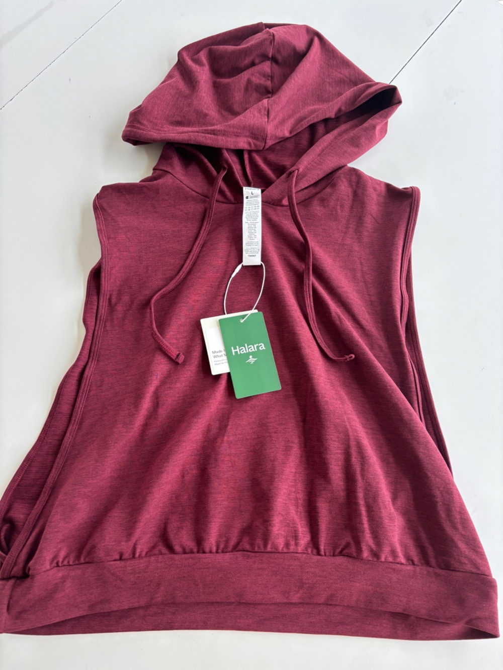 Halara Maroon Hoodie Tank Top